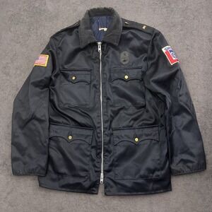 VINTAGE COLD WEATHER WATERPROOF POLICE DUTY UNIFORM SECURITY JACKET. SIZE 44
